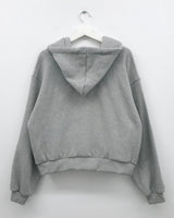 Lettering Fleece Hoodie Zip-Up (3 Colors)