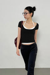 [MADE] Lihi Dot Backless Short Sleeve T-shirt