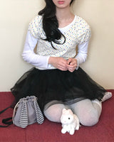 Bunny bag - Grey stripes