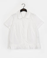 Dufen Frill Short-Sleeve Blouse