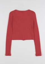 RIB U-NECK CARDIGAN