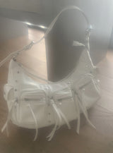 Cellander Pocket Tassel Shoulder Bag (white)