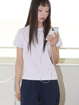 レタリングパフTシャツ (LIGHT PINK)