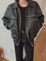 Roa Collar Leather Jacket