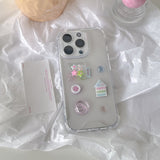 [made]ホワイトパールハートバージョンレジンフォンケース