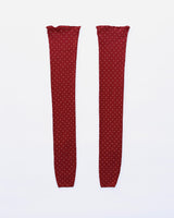 preto dot high knee socks