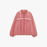 LACE STRING CHECK WINDBREAKER