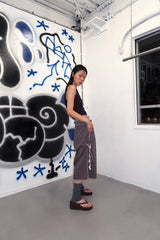 WIDE SWEATPANTS - BROWN