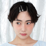 [2SET] ペティフラワーヘアピン - シルバー
