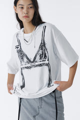ブラスプレーグラフィックTシャツ (ホワイト)