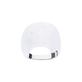3D Monogram logo over fit ball cap WHITE