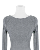 sheer white line heart-neck top