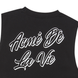25SS SCRIPT LOGO OUTLINE SLEEVELESS BLACK