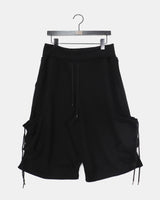 モビクバンディングピンタックカーゴバミューダパンツ