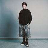 leopard grunge capri shorts_grey