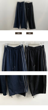Luther Ping Line Saint Denim Banded Wide Pants