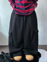 ワッフルパンチング 🧇ワイドカーゴパンツ 🩶🖤2カラー