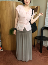 Modal shirring skirt