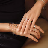 [Worn by Baby Monster Ahyeon] Bezel Set 925 Silver +Rhodium plating Ring R058-03H