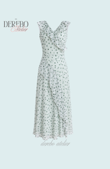 Mint Soufflé Frill Long Dress