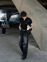 LMN Fog Vintage Wide Denim Pants (black)