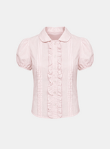 Arelia Frill Button Blouse