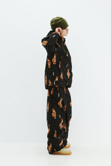 3D BEARRABBIT HOODED ANORAK JACKET BLACK