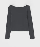 [B-BASIC] ソフトコットンVネックロングスリーブTシャツ (2SIZE)