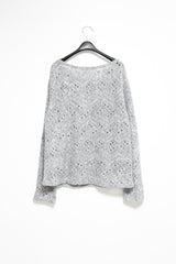 deep neck punching knit top(2colors)