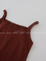 5 colors ベーシックプレーンコットンノースリーブ