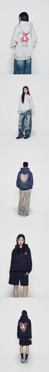 24FW ブラースケッチベアフーディー ブラック
