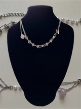 チェーンレイヤードネックレス/chain layered necklace
