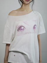 Pink-eyed T-shirt-White