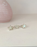 [925SILVER] COOKIE FRAME STAR STUD RING