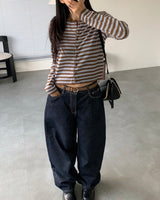 kitsch Round Stripe Cardigan 4C