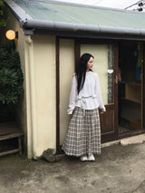 オブディック Uネック シースルー リネン ロングスリーブ(5c)