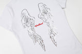 アエルエンジェルウィングプリントTシャツ