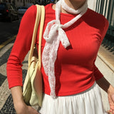 オレッド ラウンドネック パンチング スプリング 7分袖 Tシャツ (5 Colors)