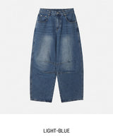 McCoy pintuck denim wide pants