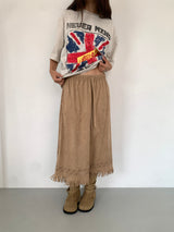 SUEDE PUNCHING SKIRT (3C)