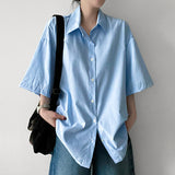 And Oversized fit solid short-sleeved shirt