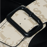 DirtyCoins Letter Monogram Arizona Slides Cream