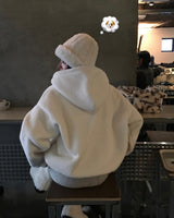 【BELLIDE MADE】パピー ツーウェイボアフリース ジップアップパーカー