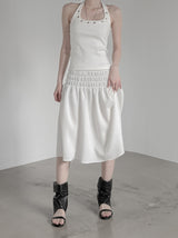 Terre Eyelet Halter Sleeveless