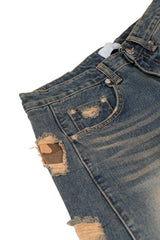 Keren Damage Camo Denim