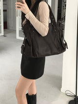 Cust Leather Shoulder Bag (3 colors)