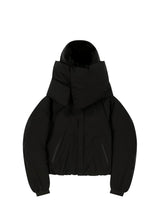 Detachable Muffler Down Jacket / Black