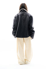 Lux eco fleece leather mustang