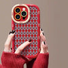 チェックラブプレミアムパフスマホケース for iPhone 15
