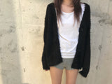 モヘアカーディガン